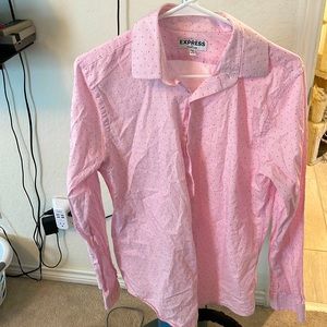 Pink M mens express dress shirt